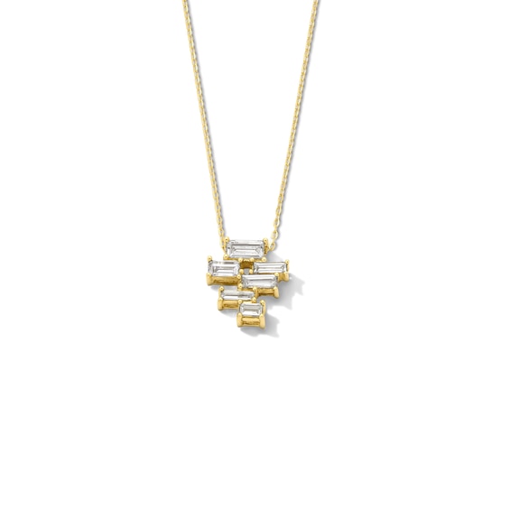 Zales x Dorian Webb 5/8 CT. T.W Baguette Diamond Pendant in 14K Gold