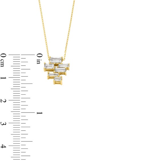 Zales x Dorian Webb 5/8 CT. T.W Baguette Diamond Pendant in 14K Gold