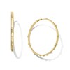 Thumbnail Image 1 of Zales x Dorian Webb 7/8 CT. T.W. Diamond Station Hoop Earrings in 14K Gold