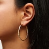 Thumbnail Image 2 of Zales x Dorian Webb 7/8 CT. T.W. Diamond Station Hoop Earrings in 14K Gold