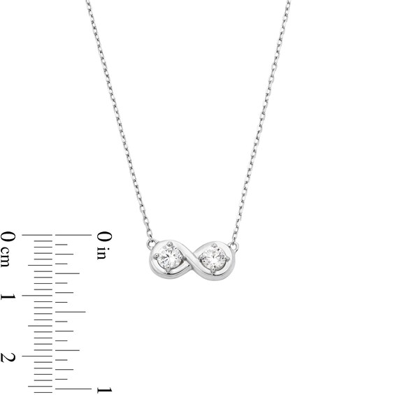 Zales x Nungu 3/8 CT. T.w. Diamond Infinity Necklace in 14K White Gold