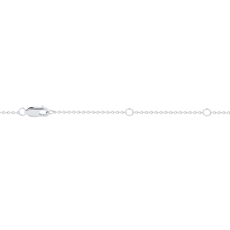 Main Image 2 of 1/6 CT. T.W. Diamond Border Dog Tag Pendant in 10K White Gold