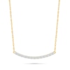 Thumbnail Image 1 of 1/3 CT. T.W. Diamond Curved Bar Necklace in 10K Gold