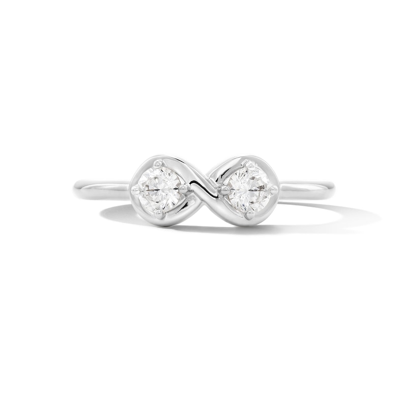 Main Image 4 of Zales x Nungu 3/8 CT. T.W. Diamond Infinity Ring in 14K White Gold