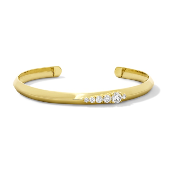 Zales x Dorian Webb 1 CT. T.w. Diamond Open Cuff Bangle in 14K Gold