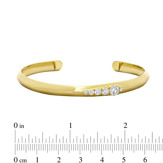 Zales x Dorian Webb 1 CT. T.w. Diamond Open Cuff Bangle in 14K Gold