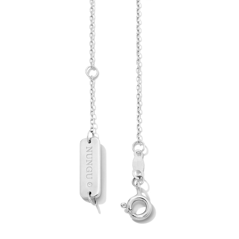 Main Image 3 of Zales x Nungu 3/4 CT. T.W. Marquise Diamond Flower Necklace in 14K White Gold
