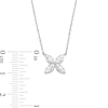 Thumbnail Image 4 of Zales x Nungu 3/4 CT. T.W. Marquise Diamond Flower Necklace in 14K White Gold