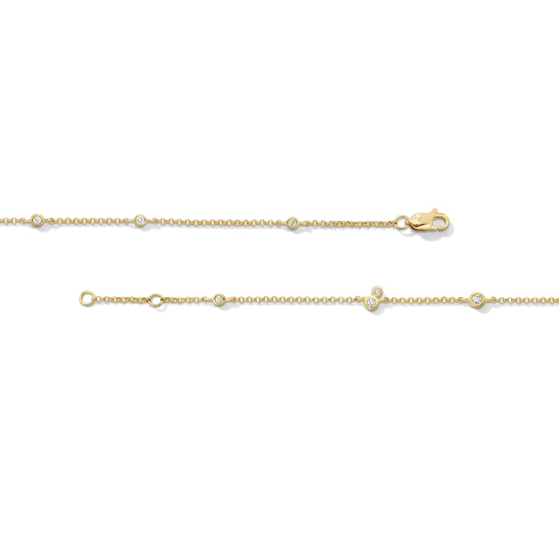 Main Image 3 of Zales x Dorian Webb 1/6 CT. T.W. Diamond Station Bracelet in 14K Gold - 7.5”