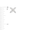 Thumbnail Image 3 of Zales x Nungu 1-1/2 CT. T.W. Marquise Diamond Flower Stud Earrings in 14K White Gold