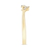 Thumbnail Image 2 of 1/6 CT. T.W. Marquise and Round Diamond Sunburst Contour Promise Ring in 10K Gold