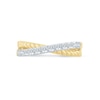 Thumbnail Image 3 of 1/2 CT. T.W. Certified Lab-Grown Diamond Rope Criss-Cross Ring in 14K Gold (F/SI2)