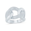 Thumbnail Image 1 of 1/2 CT. T.W. Diamond Cuban Curb Link Ring in 10K White Gold