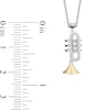 Thumbnail Image 3 of Collector’s Edition Enchanted Disney The Princess and the Frog Trumpet Pendant in Sterling Silver and 10K Gold
