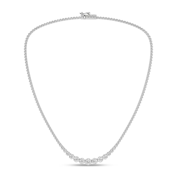 CT. T.w. Certified Lab-Grown Diamond Graduated Riviera Necklace in 14K Gold (F/Si2
