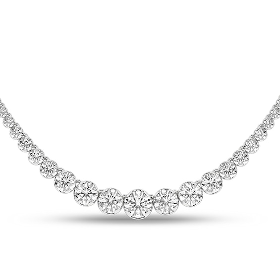 CT. T.w. Certified Lab-Grown Diamond Graduated Riviera Necklace in 14K Gold (F/Si2