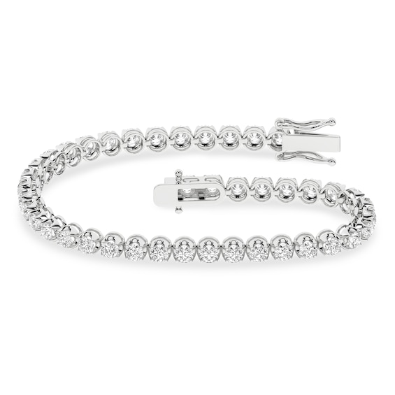4 CT. T.w. Certified Lab-Created Diamond Tennis Bracelet in 14K White Gold (F/Si2) - 7.25â