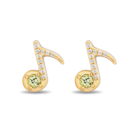 Collectorâs Edition Enchanted Disney The Princess and the Frog Musical Note Earrings in Sterling Silver and 10K Gold