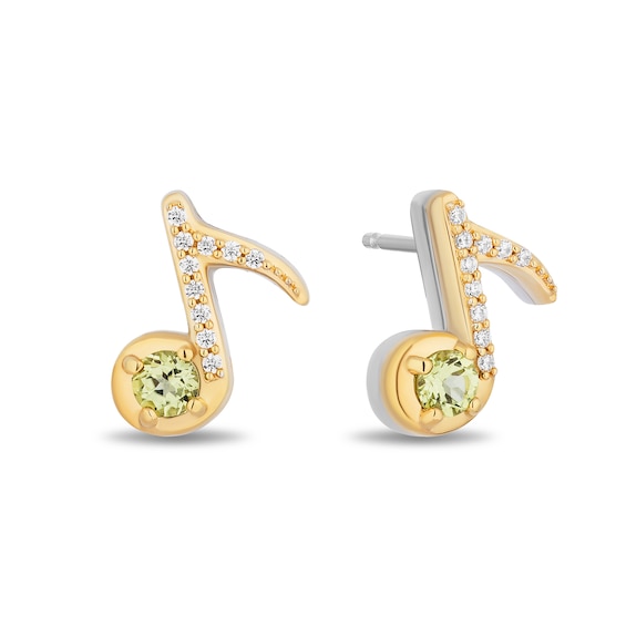 Collectorâs Edition Enchanted Disney The Princess and the Frog Musical Note Earrings in Sterling Silver and 10K Gold