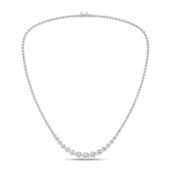 CT. T.w. Certified Lab-Grown Diamond Graduated Riviera Necklace in 14K Gold (F/Si2