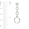 Thumbnail Image 2 of Triple Drop Circle Dangle Earrings in Hollow Sterling Silver