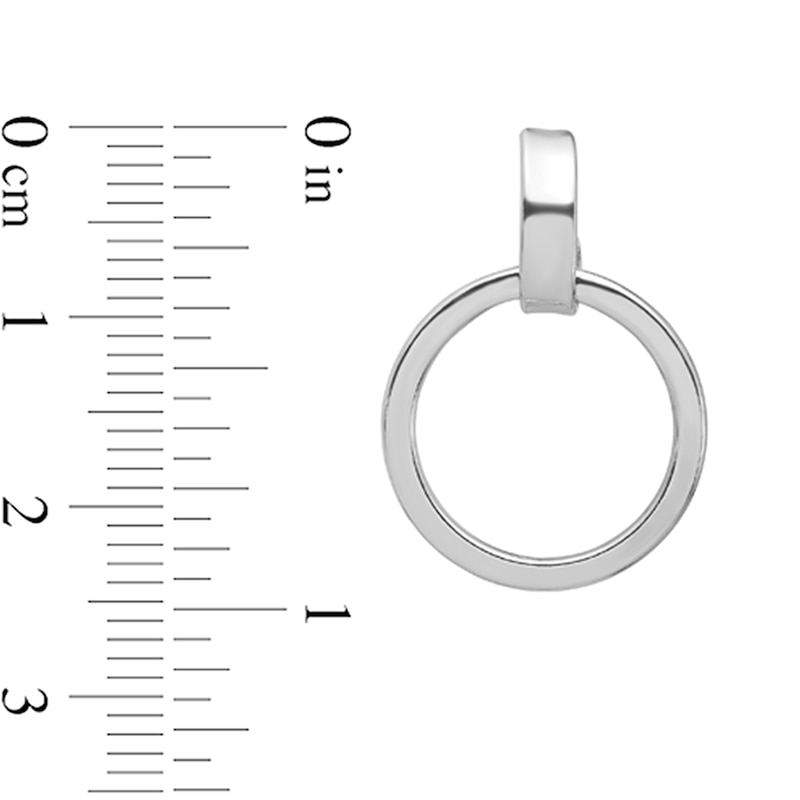 Main Image 2 of Lightweight Circle Drop Earrings in Sterling Silver