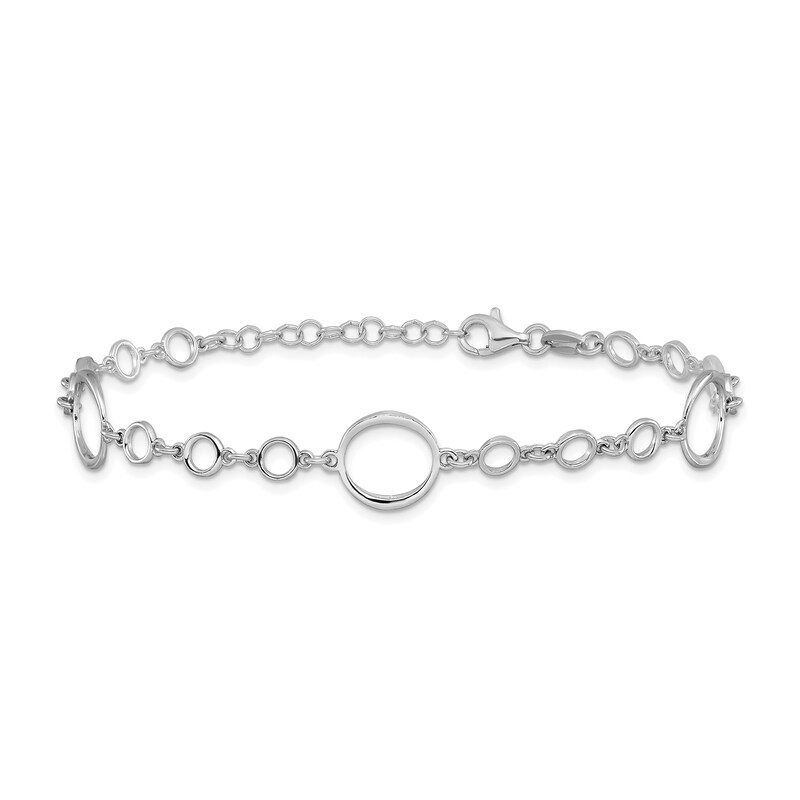 Main Image 1 of 4.7mm Circle Link Chain Bracelet in Hollow Sterling Silver