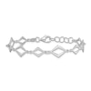 Thumbnail Image 1 of Diamond-Shaped Link Bracelet in Hollow Sterling Silver - 6.5”