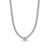 Thumbnail Image 1 of 4.0mm Knotted Omega Chain Necklace in Solid Sterling Silver