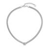 Thumbnail Image 2 of 4.0mm Knotted Omega Chain Necklace in Solid Sterling Silver