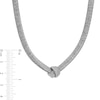 Thumbnail Image 3 of 4.0mm Knotted Omega Chain Necklace in Solid Sterling Silver