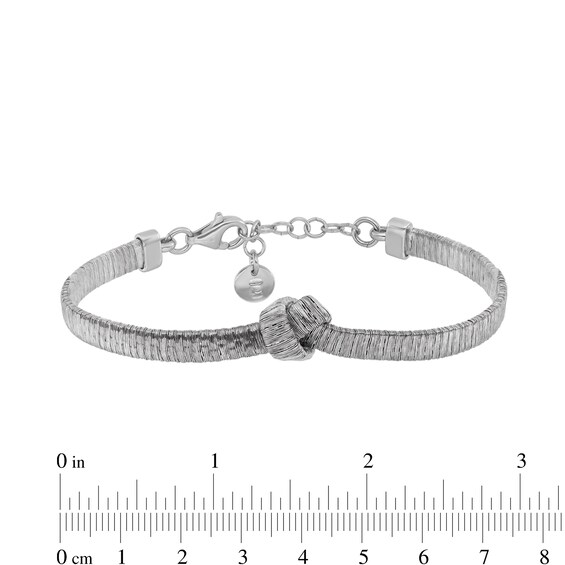 4.0mm Knotted Omega Chain Bracelet in Solid Sterling Silver - 8”
