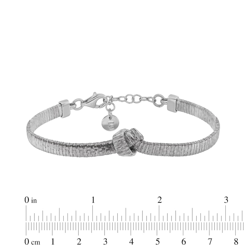 Main Image 4 of 4.0mm Knotted Omega Chain Bracelet in Solid Sterling Silver - 8”