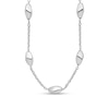 Thumbnail Image 1 of Lightweight Beaded Chain Necklace in Sterling Silver - 19.75”