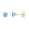 Thumbnail Image 2 of 5.0mm Swiss Blue Topaz Solitaire Martini Stud Earrings in 10K Gold
