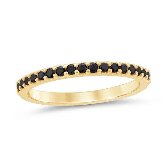 1/4 CT. T.w. Black Diamond Wedding Band in 14K Gold