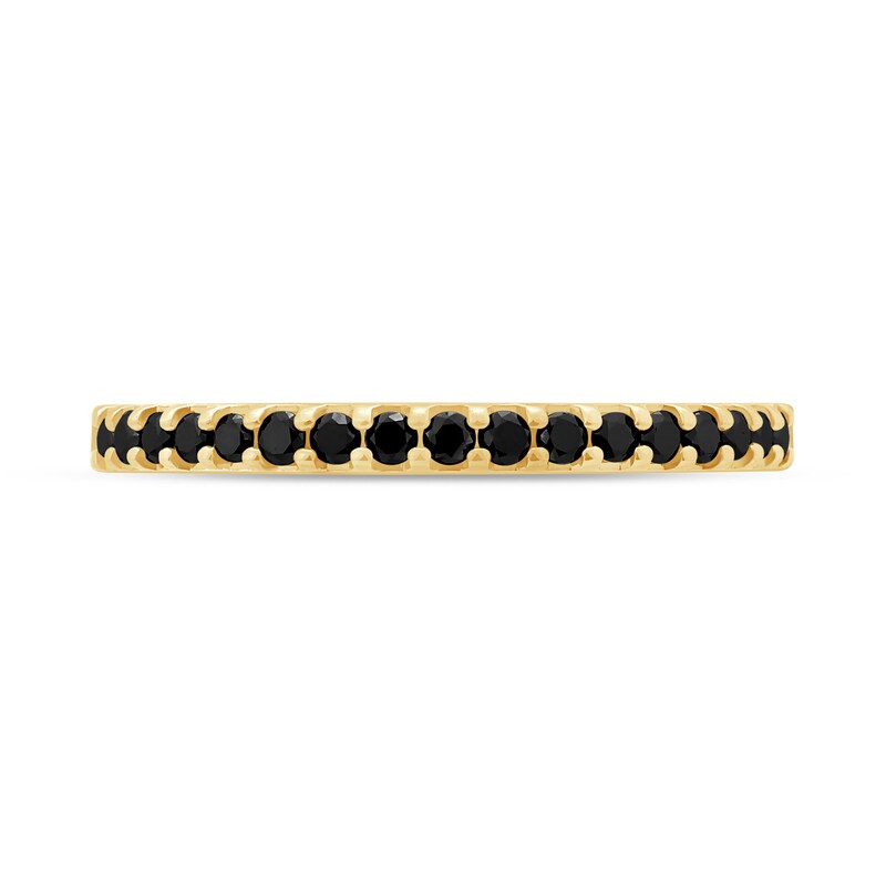 Main Image 3 of 1/4 CT. T.W. Black Diamond Wedding Band in 14K Gold