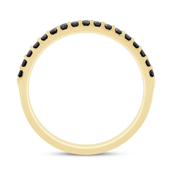 1/4 CT. T.w. Black Diamond Wedding Band in 14K Gold