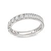Thumbnail Image 1 of 1-1/4 CT. T.W. Baguette and Round Diamond Half-and-Half Eternity Band in 14K White Gold