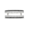 Thumbnail Image 3 of 1 CT. T.W. Black and White Diamond Double Row Solitaire Enhancer in 14K White Gold