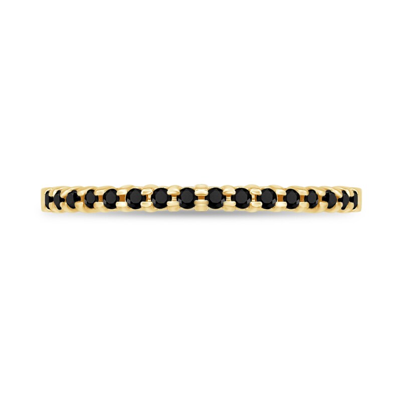 Main Image 3 of 1/6 CT. T.W. Black Diamond Wedding Band in 10K Gold