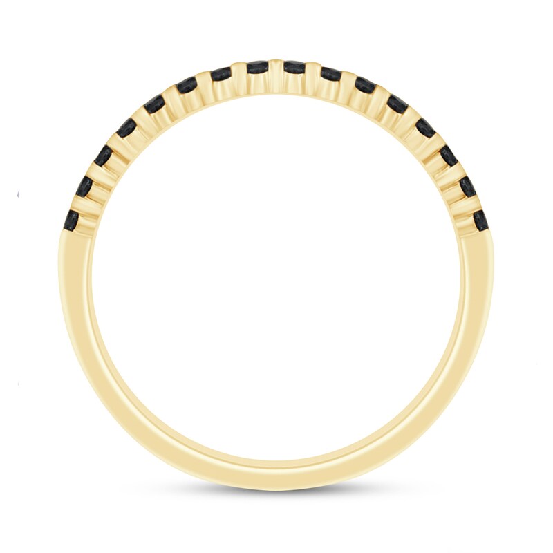 Main Image 4 of 1/6 CT. T.W. Black Diamond Wedding Band in 10K Gold