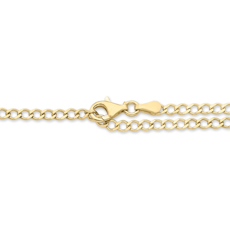 Main Image 2 of 1 CT. T.W. Diamond Double Curb Chain Bracelet in 10K Gold - 9"