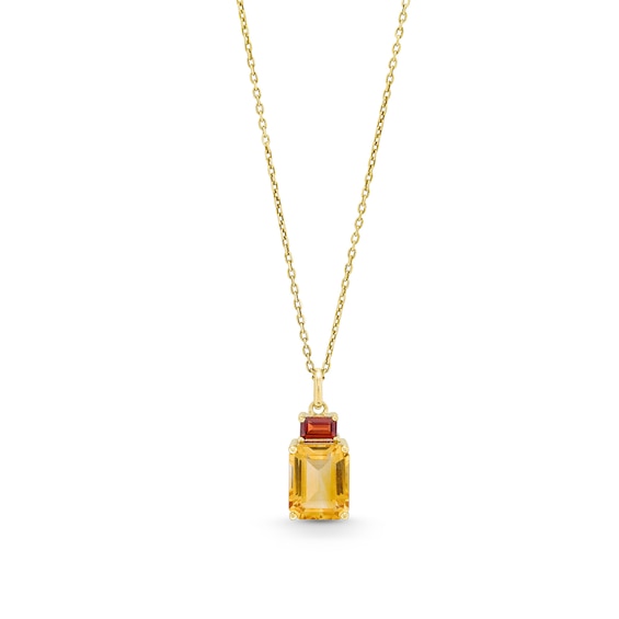 Sterling Silver Genuine Madeira Citrine, Citrine & Diamond Pendant Sterling Silver Genuine Madeira Citrine, Citrine & Diamond Pendant