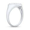 Thumbnail Image 2 of 1/20 CT. T.W. Diamond Cross Vintage-Style Signet Ring in 10K White Gold