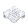 Thumbnail Image 3 of 1/20 CT. T.W. Diamond Cross Vintage-Style Signet Ring in 10K White Gold
