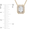Thumbnail Image 2 of 1/4 CT. T.W. Emerald-Shaped Certified Lab-Grown Multi-Diamond Frame Pendant in 14K Gold (F/SI2)