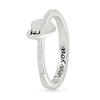 Thumbnail Image 2 of Engravable 1/10 CT. T.W. Diamond Heart Ring in Sterling Silver (1 Initial and Line)