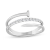 Thumbnail Image 1 of 1/3 CT. T.W. Diamond Spiral Nail Ring in 10K White Gold
