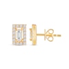 Thumbnail Image 2 of 1/4 CT. T.W. Baguette Diamond Rectangle Frame Stud Earrings in 10K Gold